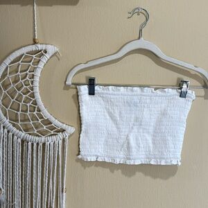 White Super Cropped Tube Top
